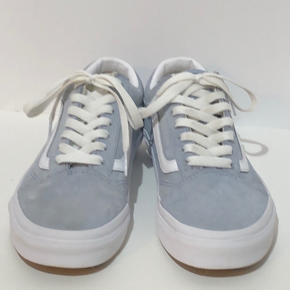 vans old skool blue fog suede skate shoes
